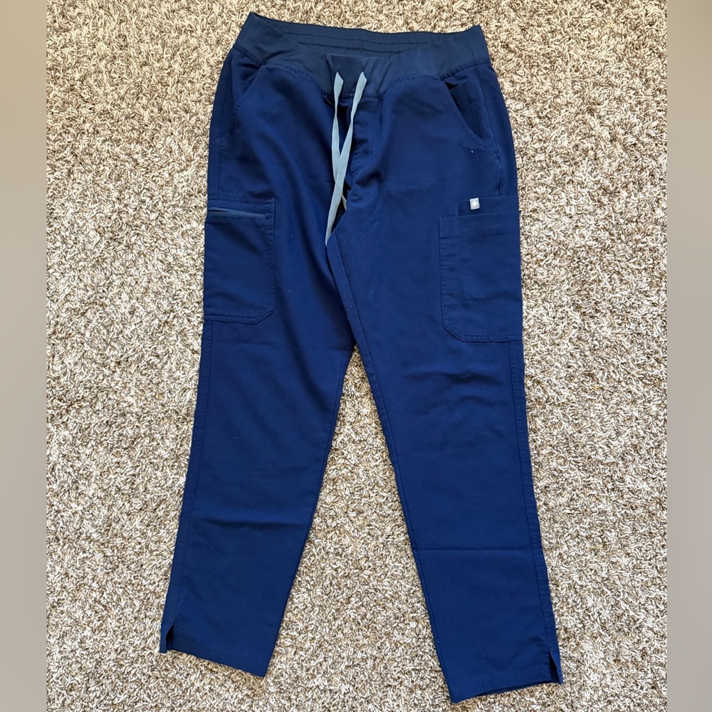Figs Navy Blue High waisted Yola Scrub Pants